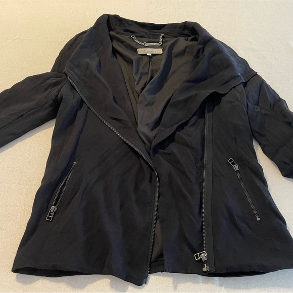 Monk & Lou Black Crepe Blazer Size Small GUC - Picture 3 of 7